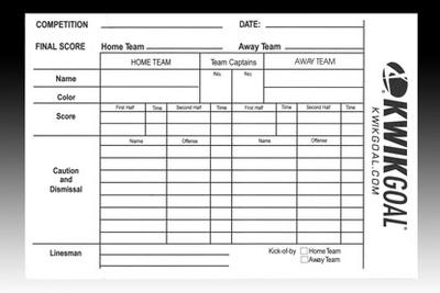 KwikGoal Referee Score Pads