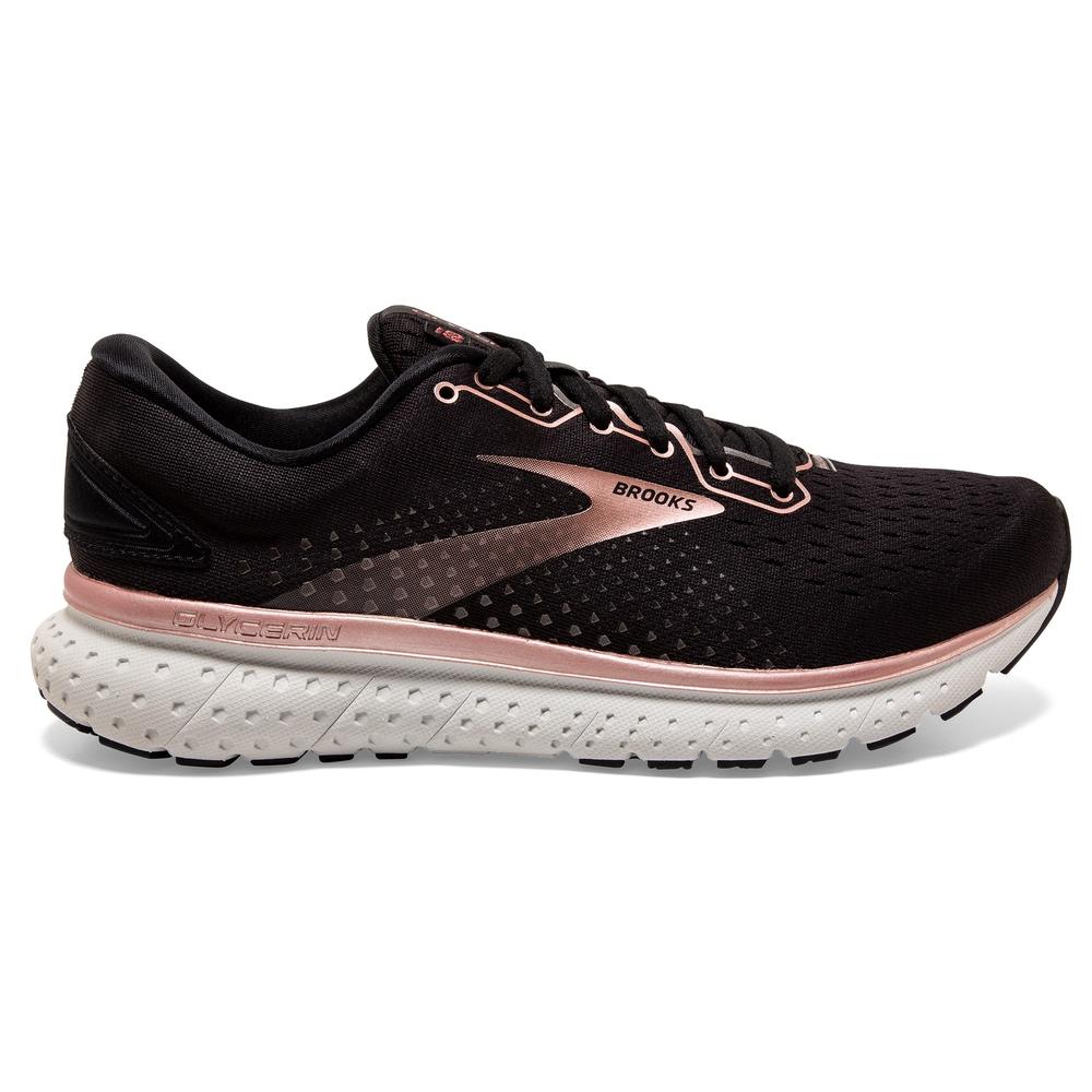 womens brooks black running shoes