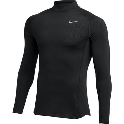 Men's Nike Pro Therma Long-Sleeve Mock Top BLACK