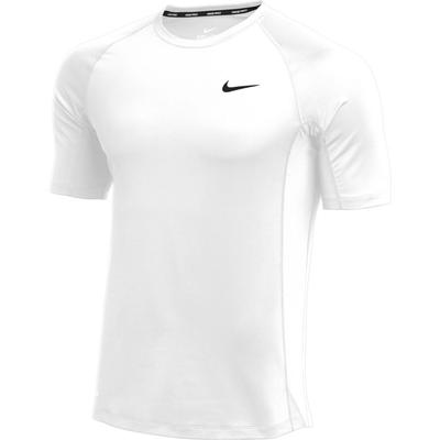 Men's Nike Pro Fitted Short-Sleeve Top WHITE