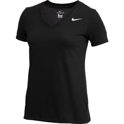 Women's Nike Dri-FIT V-Neck Short-Sleeve Top BLACK