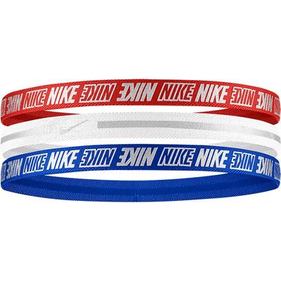Women's Nike Metallic Headbands 2.0 3-pack U_RED/WHITE/GR_BLUE