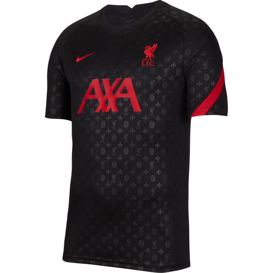 lfc nike mens black pre match top