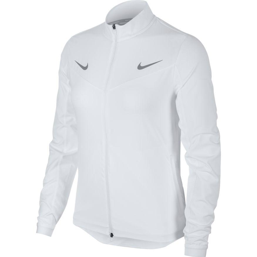 nike white running jacket
