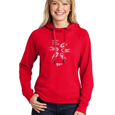 Women's Better with Friends French Terry Hoodie TRUE_RED
