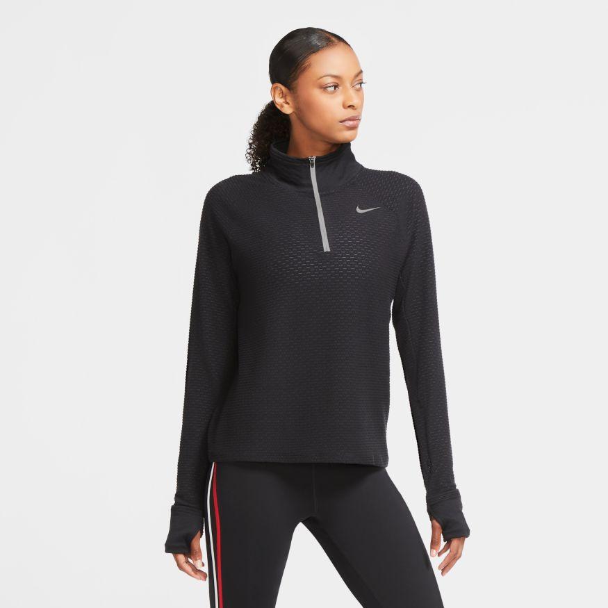 half zip run top
