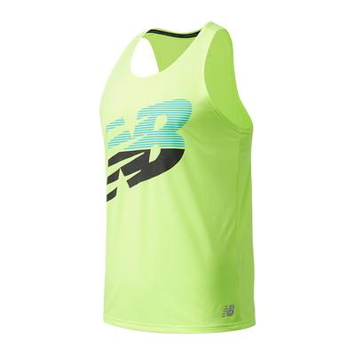 Men's New Balance Printed Accelerate Singlet BLEACHED_LIME_GLO