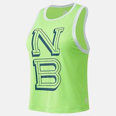 Women's New Balance Printed Velocity Tank ENERGY_LIME