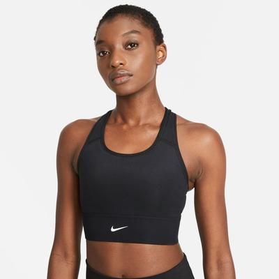 Women's Nike Pro Swoosh Long Line Bra BLACK/WHITE