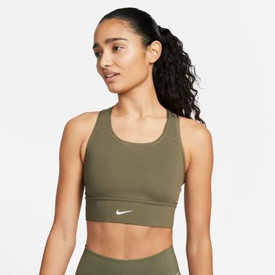 Women's Nike Pro Swoosh Long Line Bra MEDIUM_OLIVE/WHITE