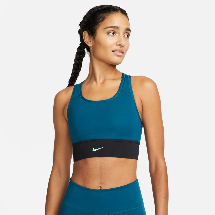 NWT Nike Womens Padded Pro Longline Sports Bra in Smoke Grey Color