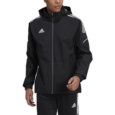 Adidas core 18 sales rain jacket black