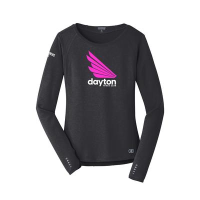 Women's DTC Pulse Crew Long-Sleeve Tech Tee BLACKTOP/PINK/WHITE