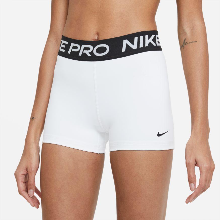 Short Nike Pro 365 3'' Feminino - Preto+Branco