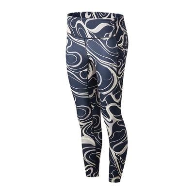 Women's New Balance Printed Impact Run Crop LOGWOOD