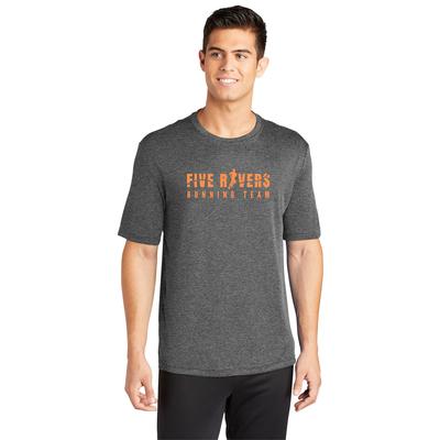 Men's 5Rivers Competitor Short-Sleeve Tech Tee IRON_GREY_HTR/ORG/M