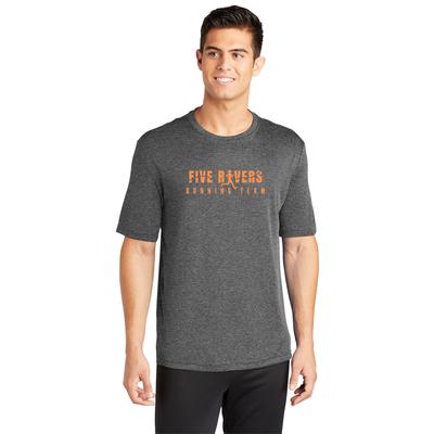 Men's 5Rivers Competitor Short-Sleeve Tech Tee IRON_GREY_HTR/ORG/W