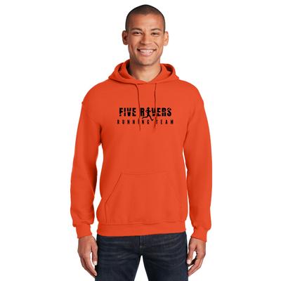Men's 5Rivers Hooded Sweatshirt ORANGE/BLACK/W