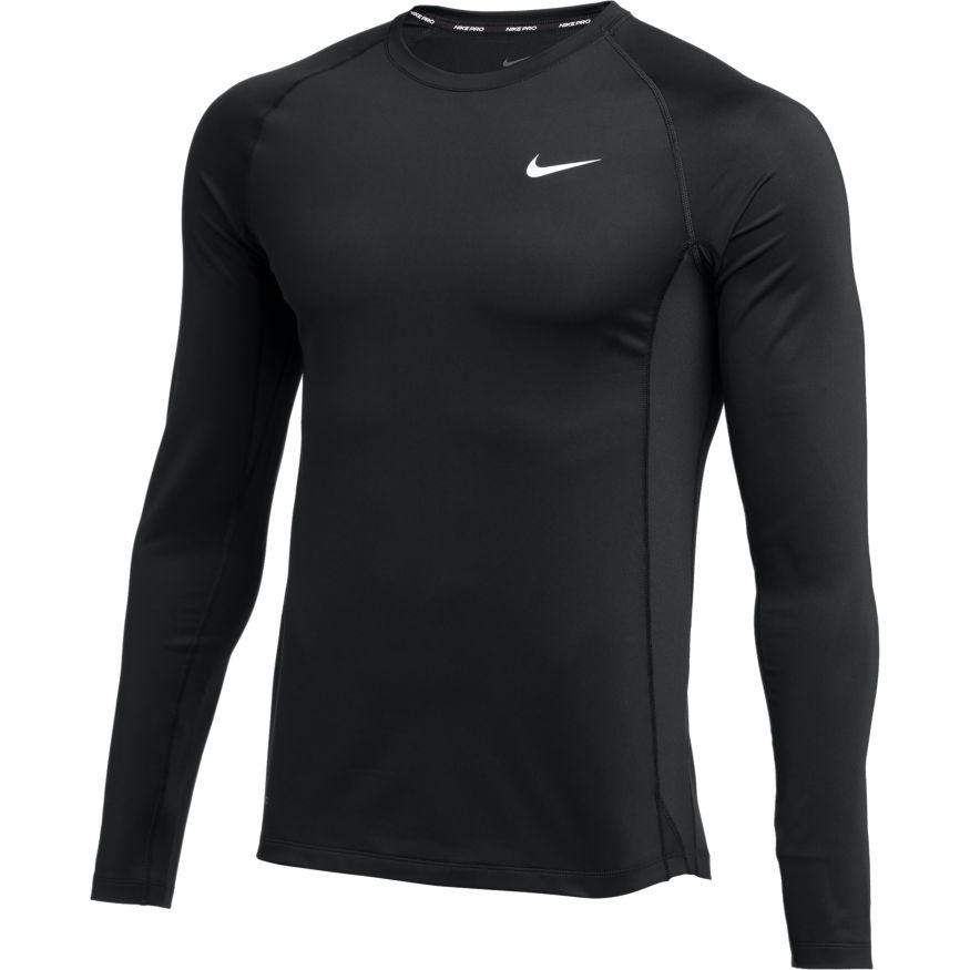 nike air running long sleeve top in black