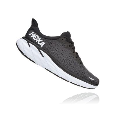 Women's Hoka Clifton 8 BLACK/WHITE