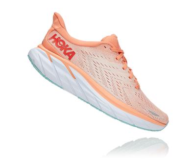 Women's Hoka Clifton 8 CANTALOUPE/SILVER