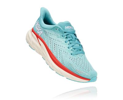 Women's Hoka Clifton 8 (Wide) AQUARELLE/EGGSHELL