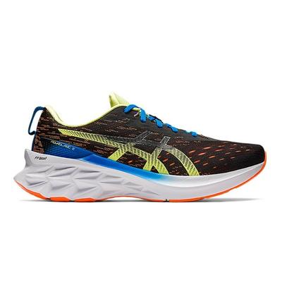 Men's Asics Novablast 2 BLACK/SHOCKING_ORANG