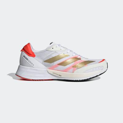 Women's Adidas Adizero Adios 6 FTWR_WHITE/GOLD_MET