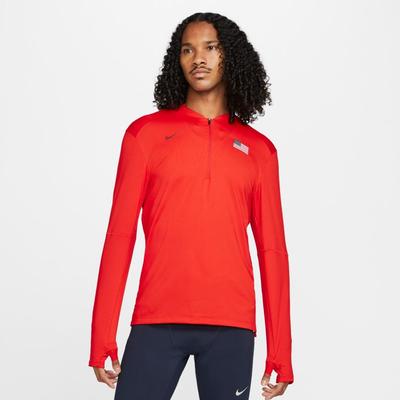 Men's Nike Element Top Half Zip CHILE_RED/BLACK