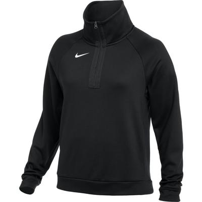 Women's Nike Therma 1/2-Zip Fleece Top BLACK