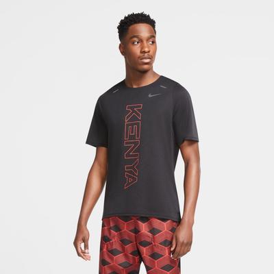 Men's Nike Kenya Rise 365 Short Sleeve Top BLACK