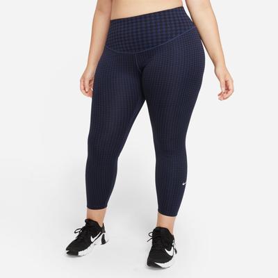 Women's Nike One Icon Clash Leggings MIDNIGHT_NAVY/BK/WH