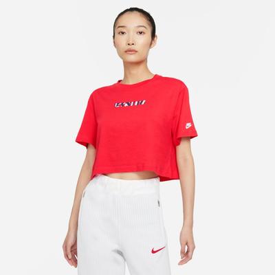 Nike USA Crop Voice States Tee Women's