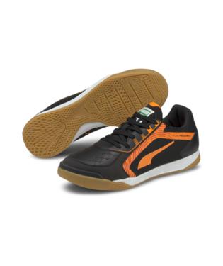 Puma Pressing II Indoor Soccer Shoe Black/Orange/Gum