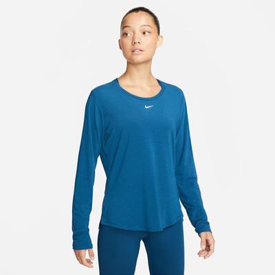 Women's Nike  Dri-FIT One Luxe Standard Fit Long-Sleeve Top VALERIAN_BLUE