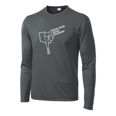 Men's ORRRC Competitor Long-Sleeve Tech Tee IRON_GREY/WHITE