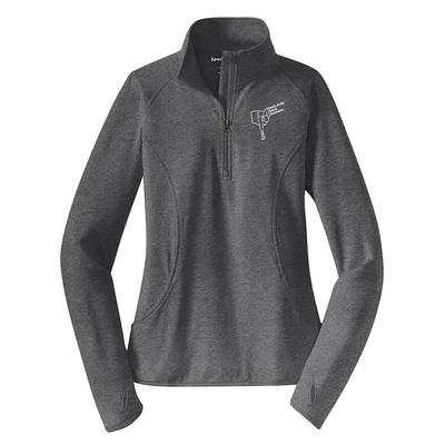 Women's ORRRC Stretch Half-Zip CHARCOAL_GRY_HTR/WHT