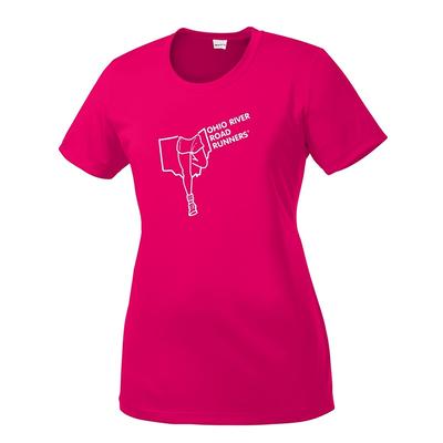 Women's ORRRC Competitor Short-Sleeve Tech Tee PINK_RASPBERRY/WHITE