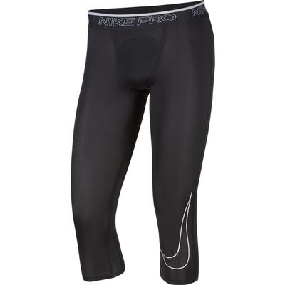 Men's Nike  Pro Dri-FIT  3/4 Tights BLACK/WHITE