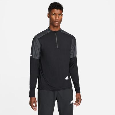 Men's Nike Dri-FIT Trail Element 1/2-Zip Trail Running Top BLACK/DARK_SMOKE_GY