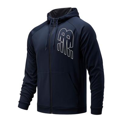 Men's New Balance Tenacity Fleece Full-Zip Hoodie BLACK