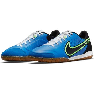 Nike Tiempo Legend 9 Academy IC Indoor/Court Soccer Shoe Photo Blue/Blk/Lime