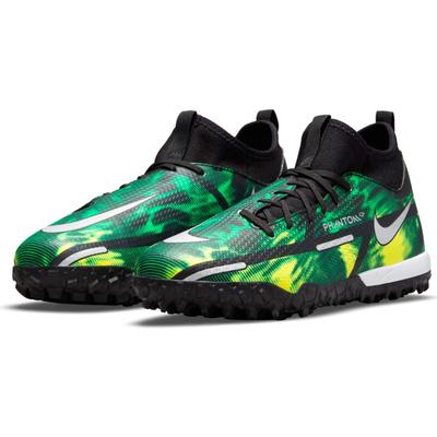 Nike Jr. Phantom GT2 Academy Dynamic Fit TF Black/Plat/GrnStrike