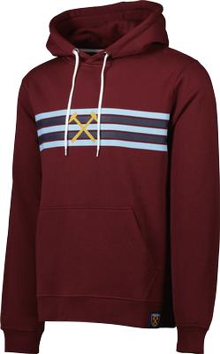 West Ham United Stripe Hoodie Sport Design Sweden Claret