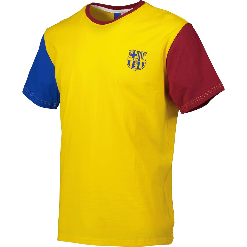  Fc Barcelona Color Block T- Shirt Sport Design Sweden