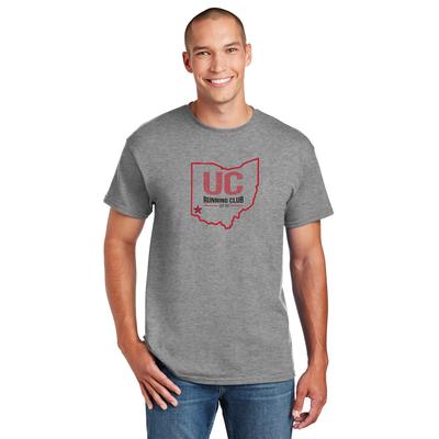 UC Run Club DryBlend 50 /50 Short-Sleeve Tee GRAPHITE_HEATHER