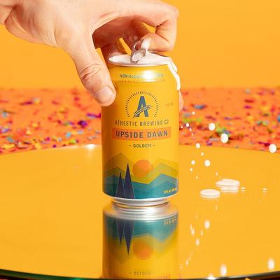 Athletic Brew Co. Non-Alcoholic Beers 12oz. can UPSIDE_DAWN_GOLDEN