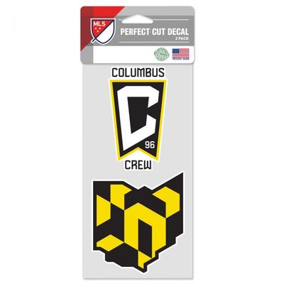 Columbus Crew Perfect Cut Decal Set of two 4