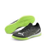 Puma Ultra 1.3 Pro Court Indoor Soccer Shoe: Black/White/Green