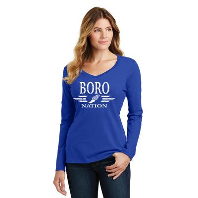 Women's Boro Nation Long Sleeve Fan Favorite V-Neck Tee